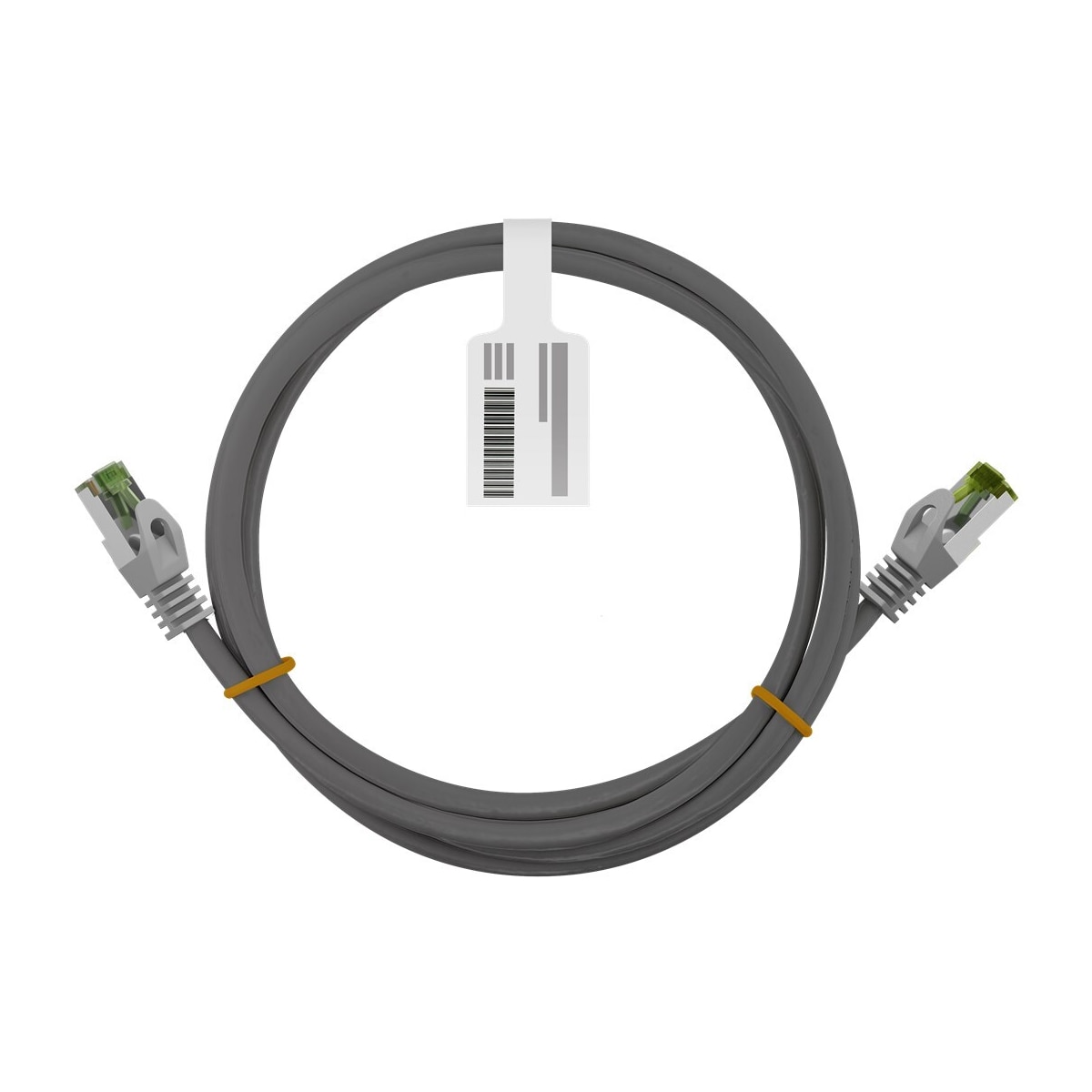Goobay RJ45 patchkabel med CAT 8.1 S/FTP råkabel, AWG 26, grå