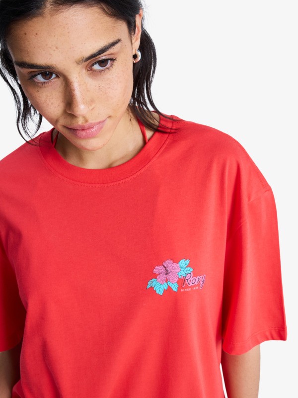 Hangloose Poster T-Shirt à manches courtes Rouge Femme