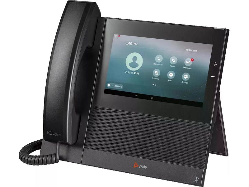 HP Tischtelefon Poly CCX 600 SIP Schwarz Poly Tischtelefon mit einem 7 Touchscreen