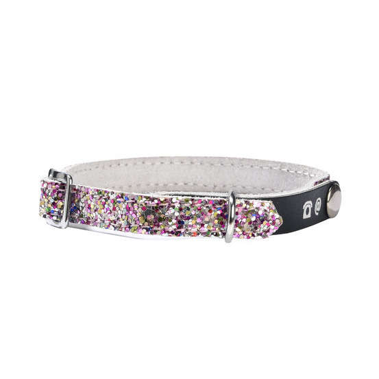 Collier collection Party rose plein de paillettes 20cm