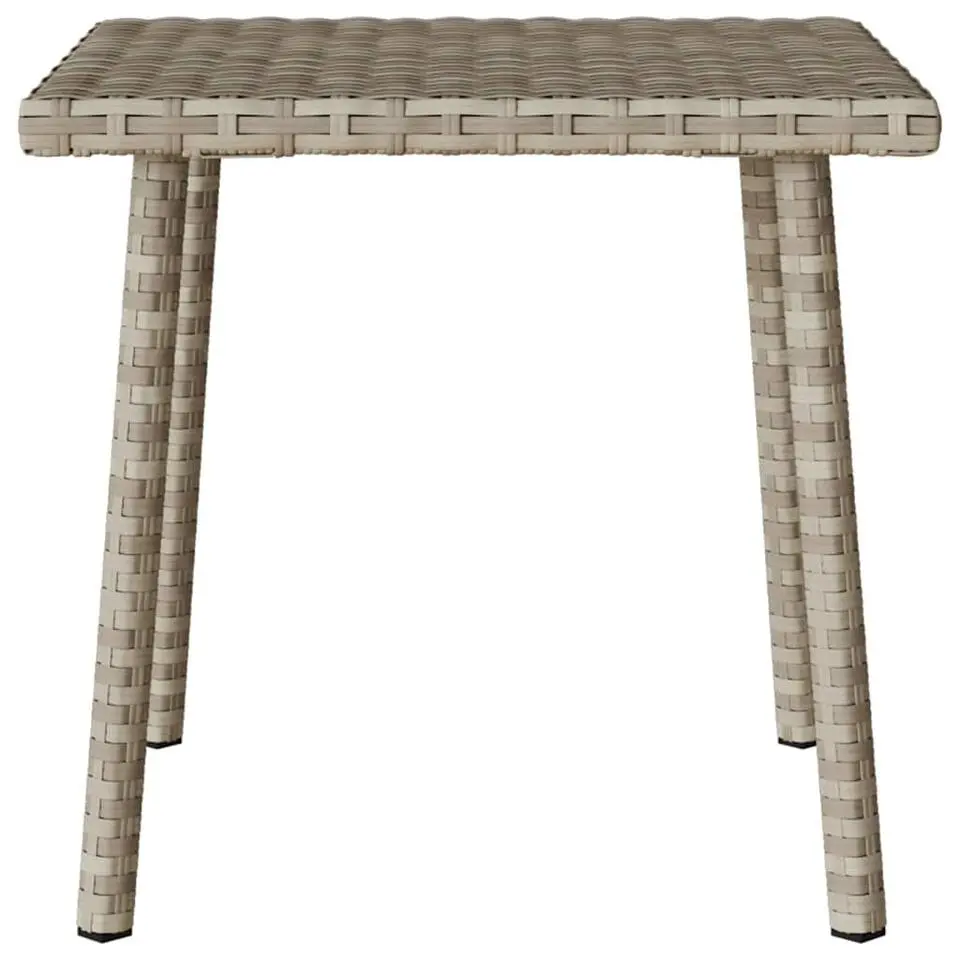 vidaXL - Tuin Salontafel - Grijs - Poly rattan - 40 x 40 x 37 cm
