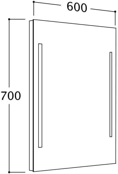 Sieper I Badmöbel Set Libato, Waschtisch mit Unterschrank 60 x 50 cm, Hochschrank und Badspiegel I Weiß