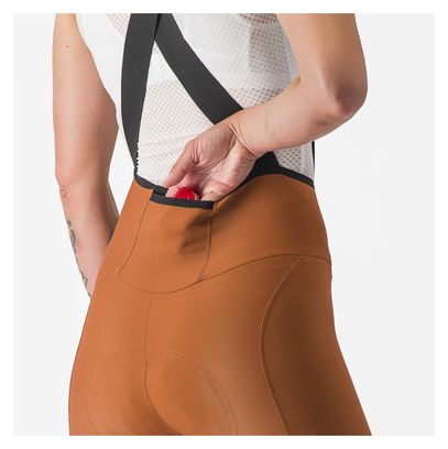Cuissard Court à Bretelles Femme Castelli Espresso DT Marron
