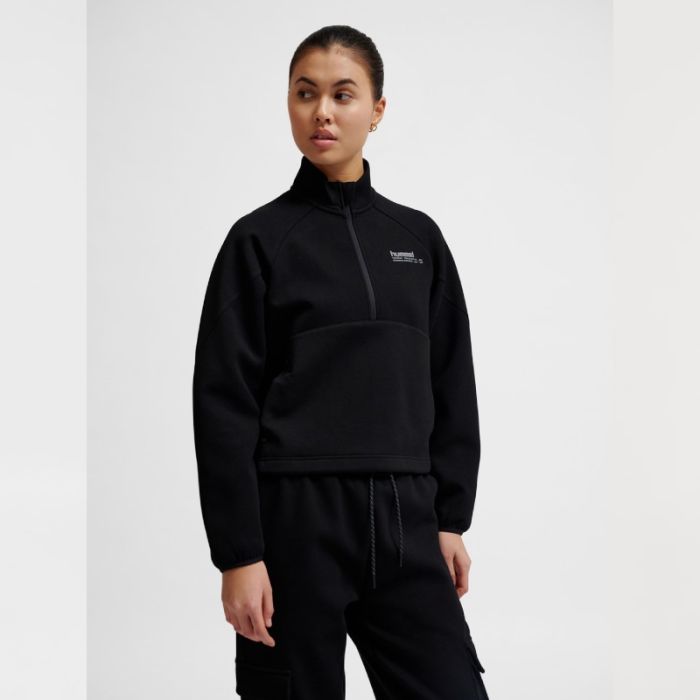 Hummel Dame Trøjer Tech Fleece Boxy Half-Zip Sort