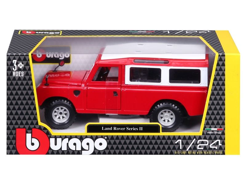 BBurago Land Rover Series II Rot 1:24 Sammlermodell im Massstab 1:24
