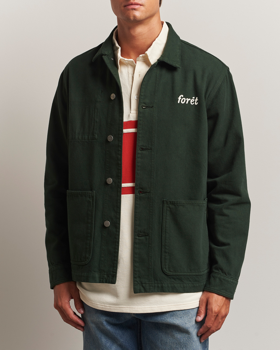 Forét Wood Twill Overshirt Dark Green