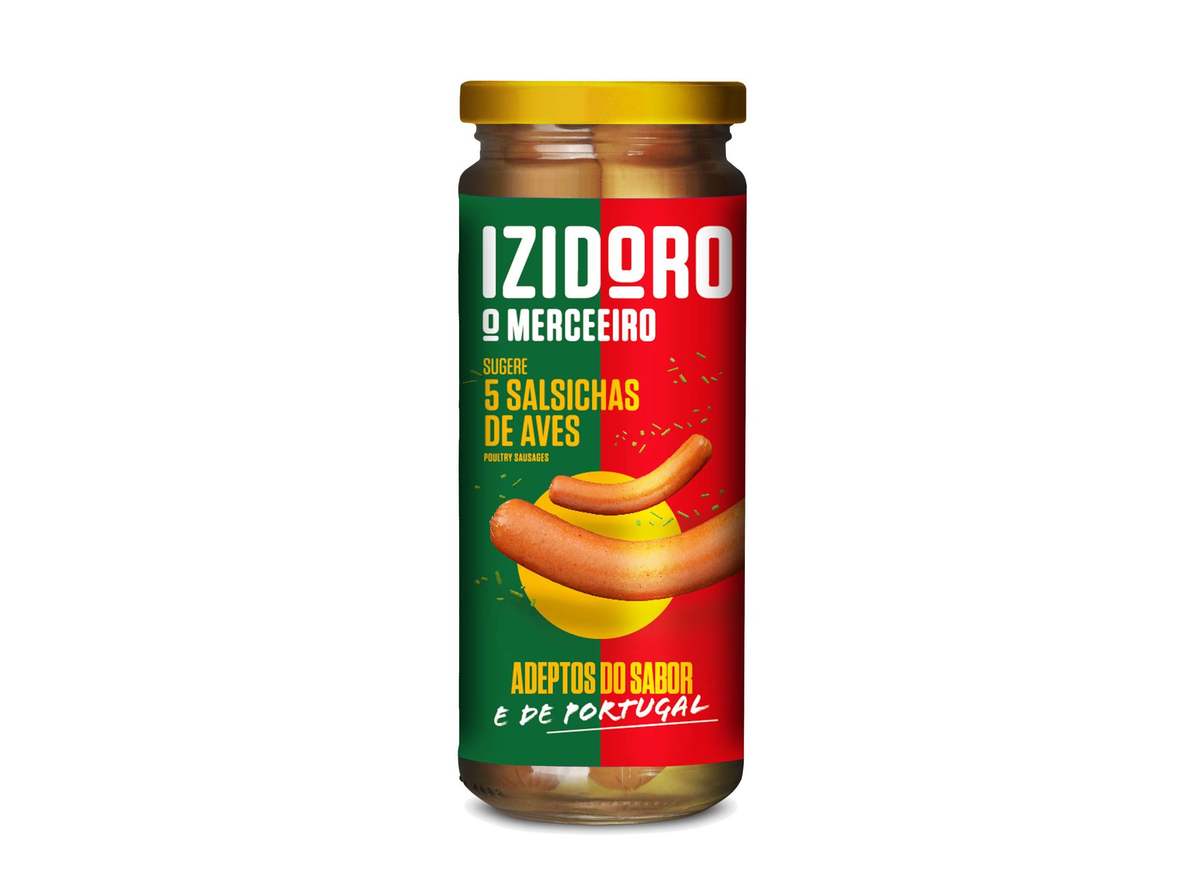 SALSICHAS AVES IZIDORO BOCKWURST 5UN VIDRO 400(245)G