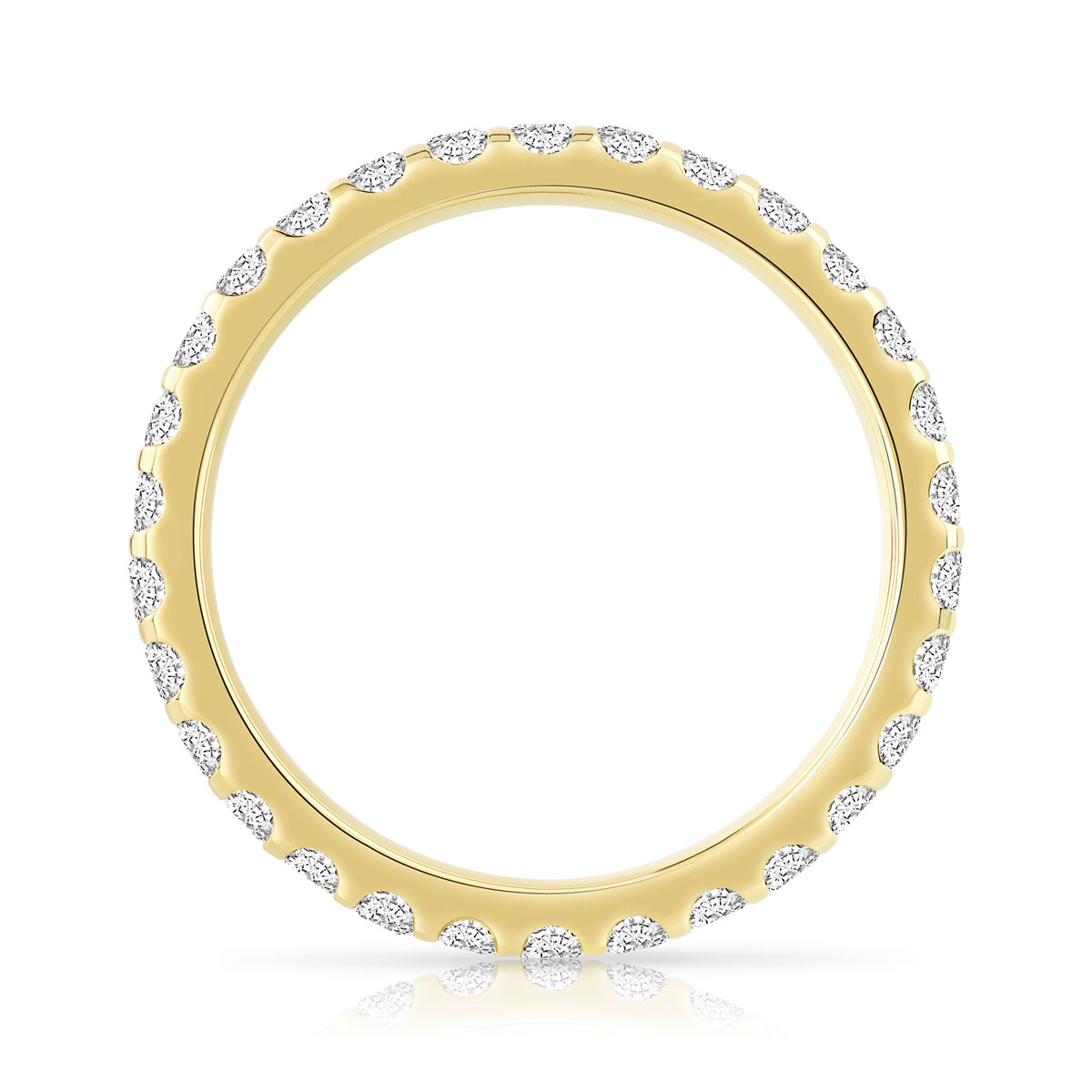 Alliance or 750 jaune diamant