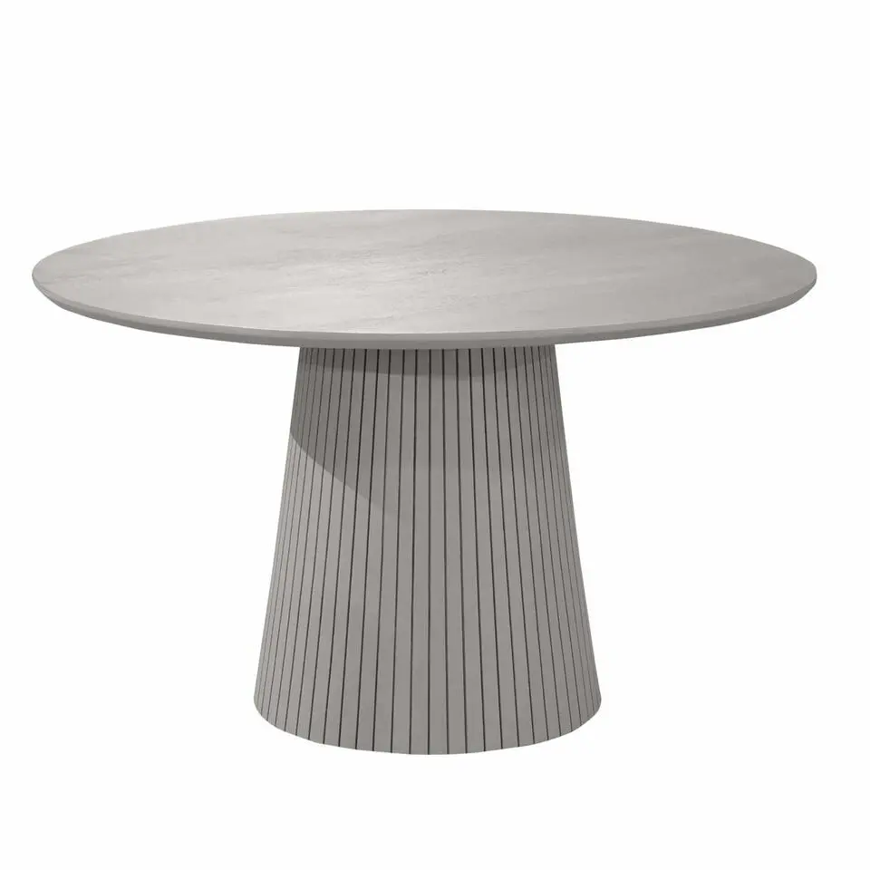Eettafel Rond Taupe Hout - 150x150x76cm - Solana