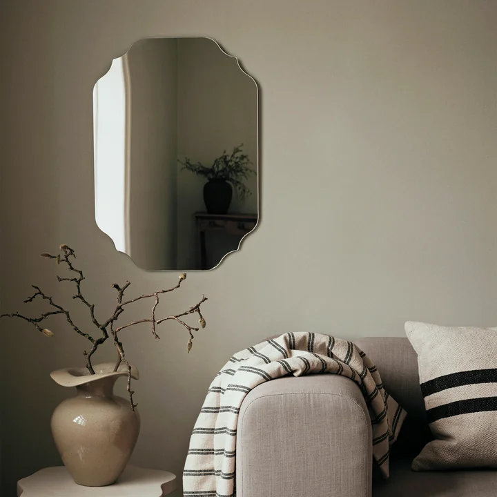 Broste Copenhagen - Lulu Wandspiegel, 50 x 70 cm, schwarz