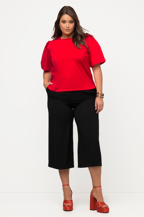 T-Shirt, Classic, Rundhals, Ballon-Halbarm