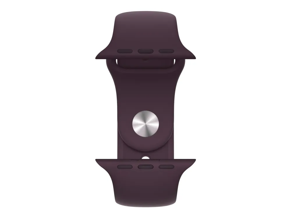 [OUTLET] - Apple Watch Series 7 (GPS   Cellular) - 45 mm - guld rustfrit stål - smart ur med sportsbånd - fluoroelastomer - mørkt kirsebær - båndstørrelse: Almindelig - 32 GB - Wi-Fi, Bluetooth - 4G - 51.5 g