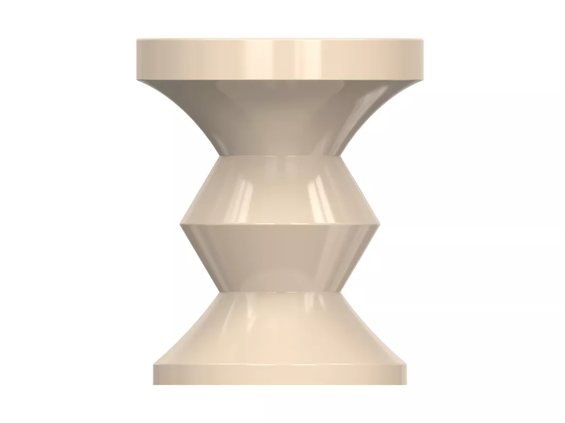 Table d'appoint en métal - Beige - ZOLIMI