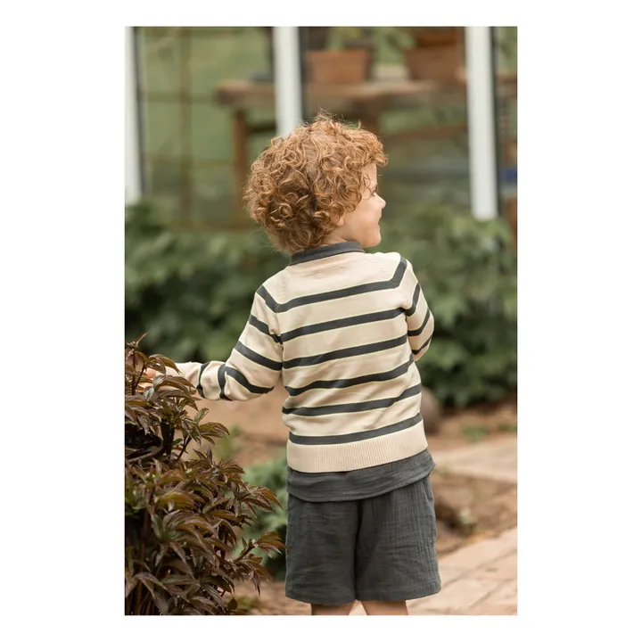 Fliink Short Paco Gaze de Coton | Gris anthracite