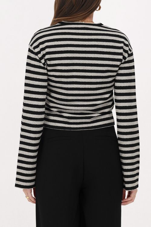 Zwart-wit gestreepte longsleeve