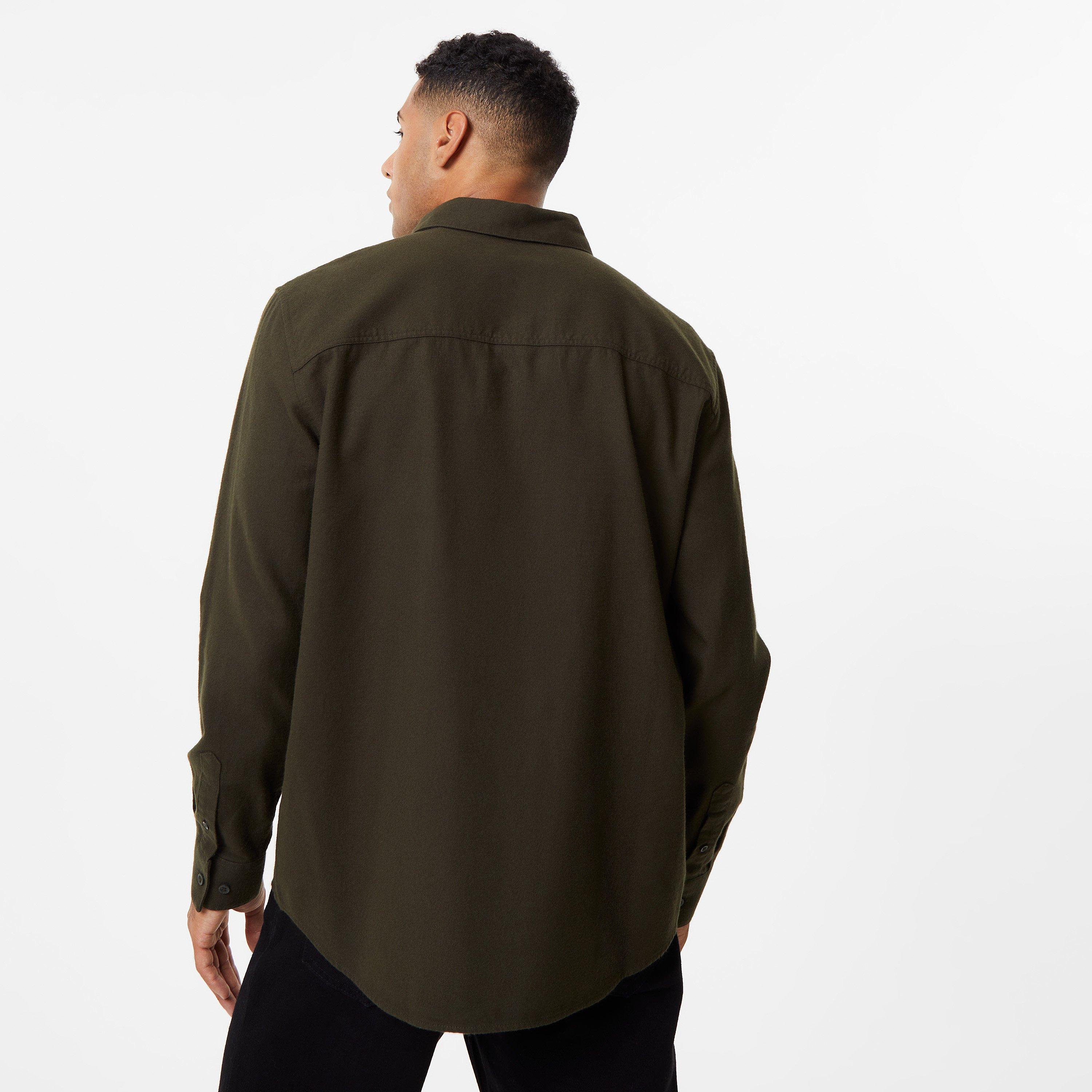 Jack Wills JW Plain Flannel Shirt Mens