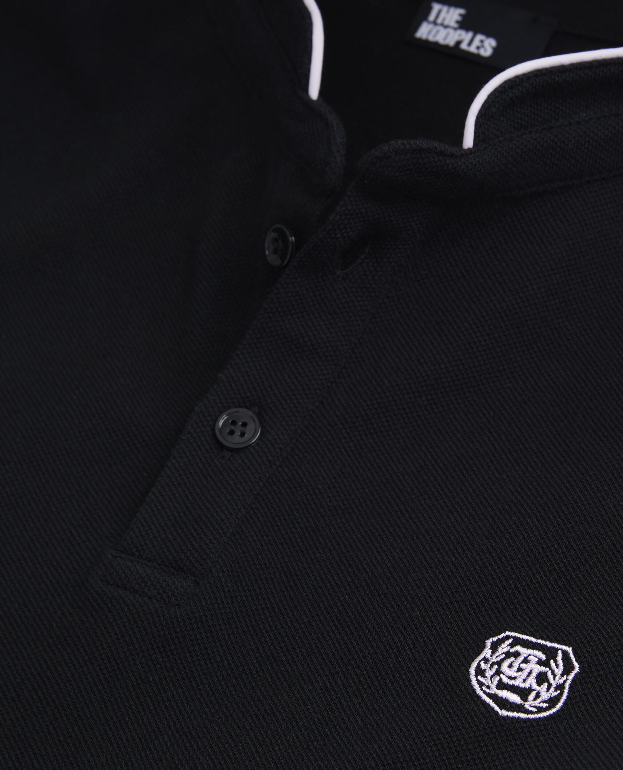 Polo noir en coton