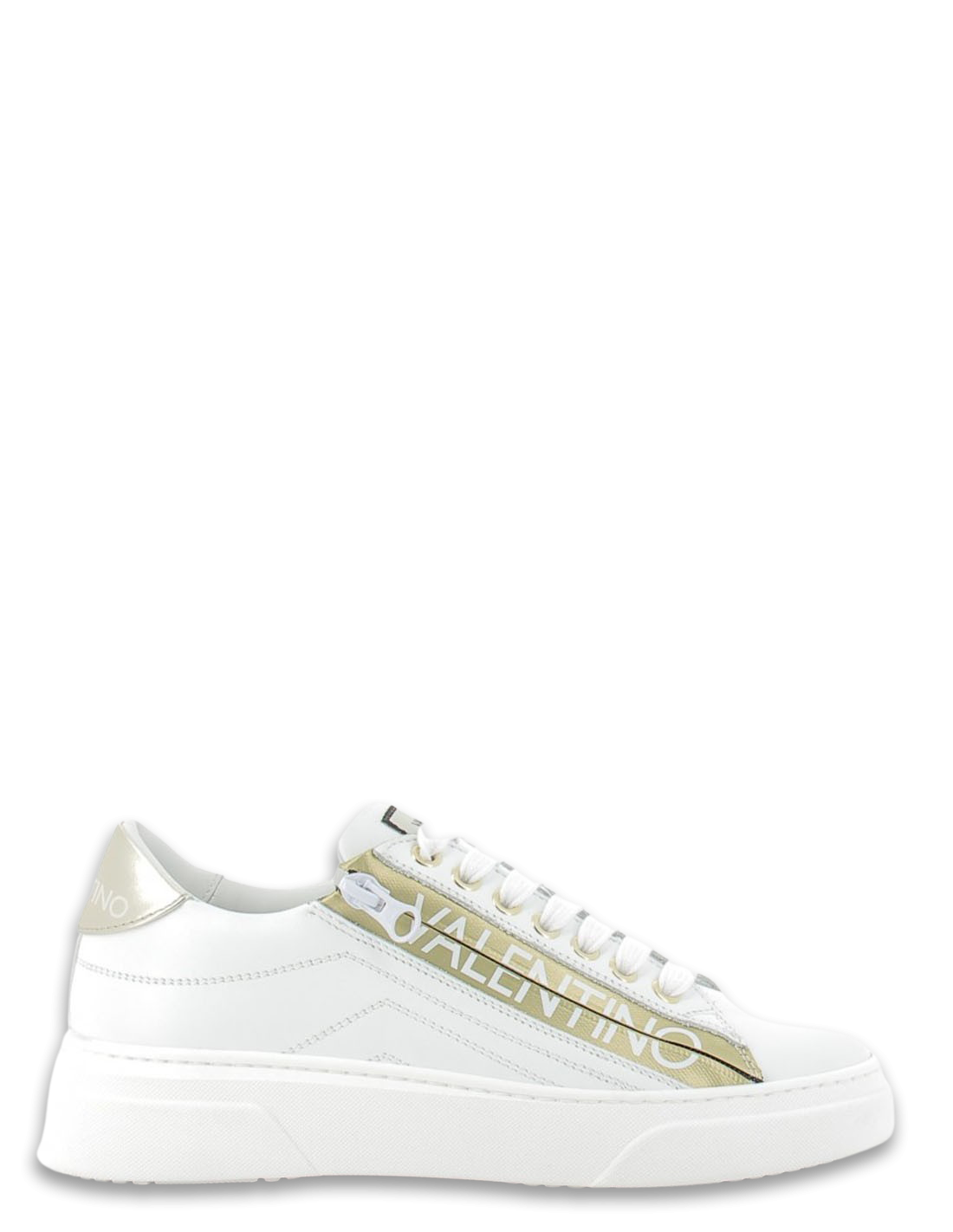 valentino Baskets de ville femme stan summer cuir blanc/doré