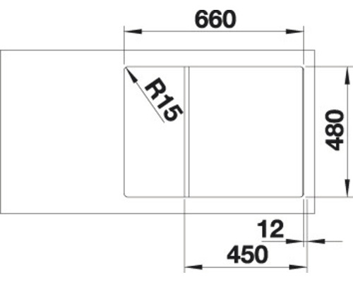 Blanco ZIA 45 S Compact spoelbak 680 x 500 mm antraciet 524711