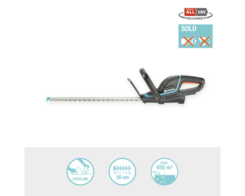 GARDENA P4A HS ComfortCut 50/18V accu-heggenschaar zonder accu en lader