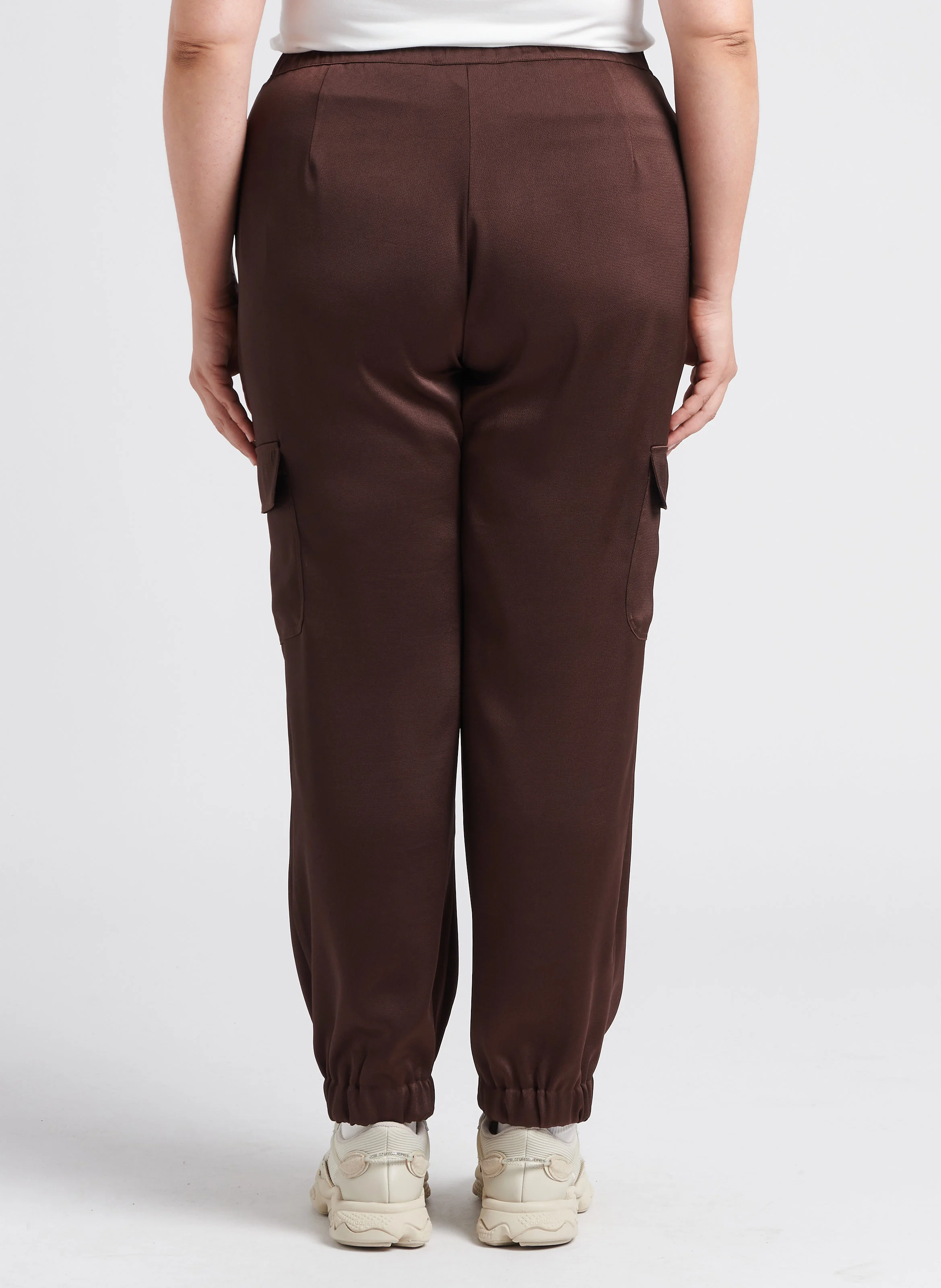 REBUS - Pantalon treillis satiné| Marron