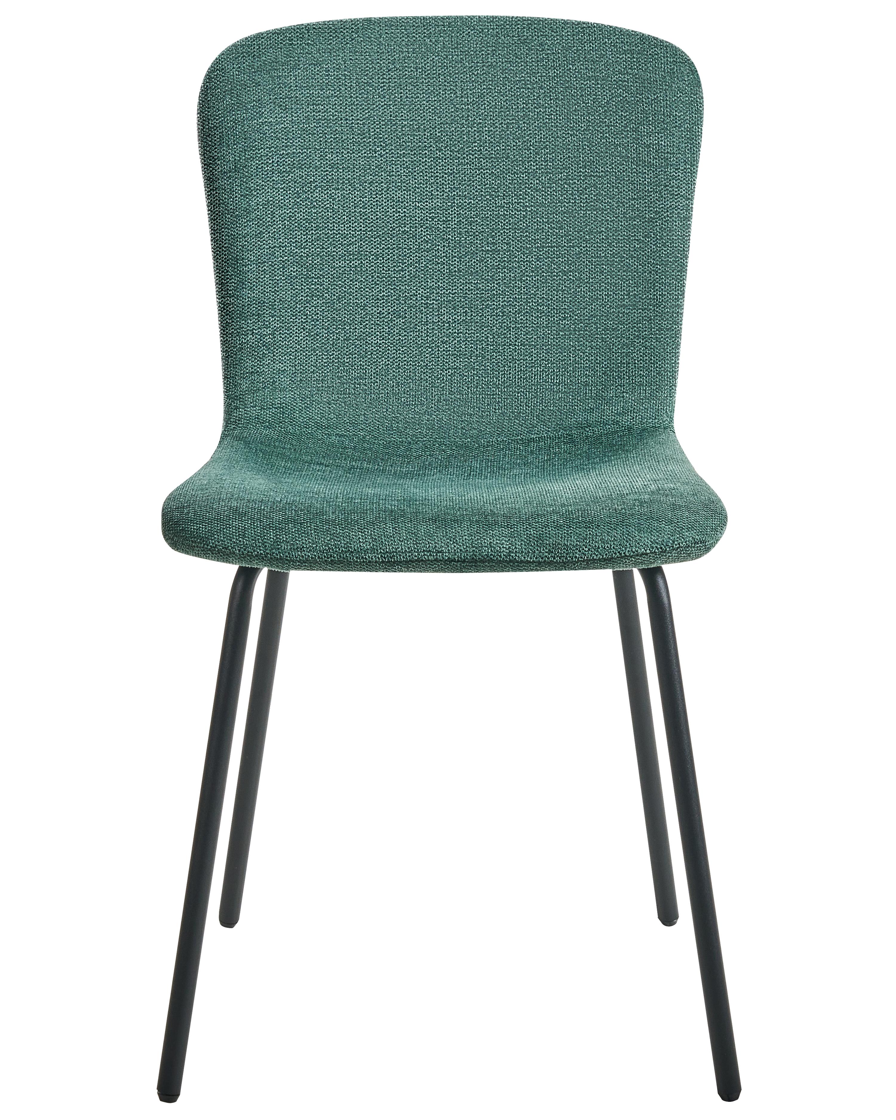 Set van 4 eetkamerstoelen CALDWELL Stof Groen