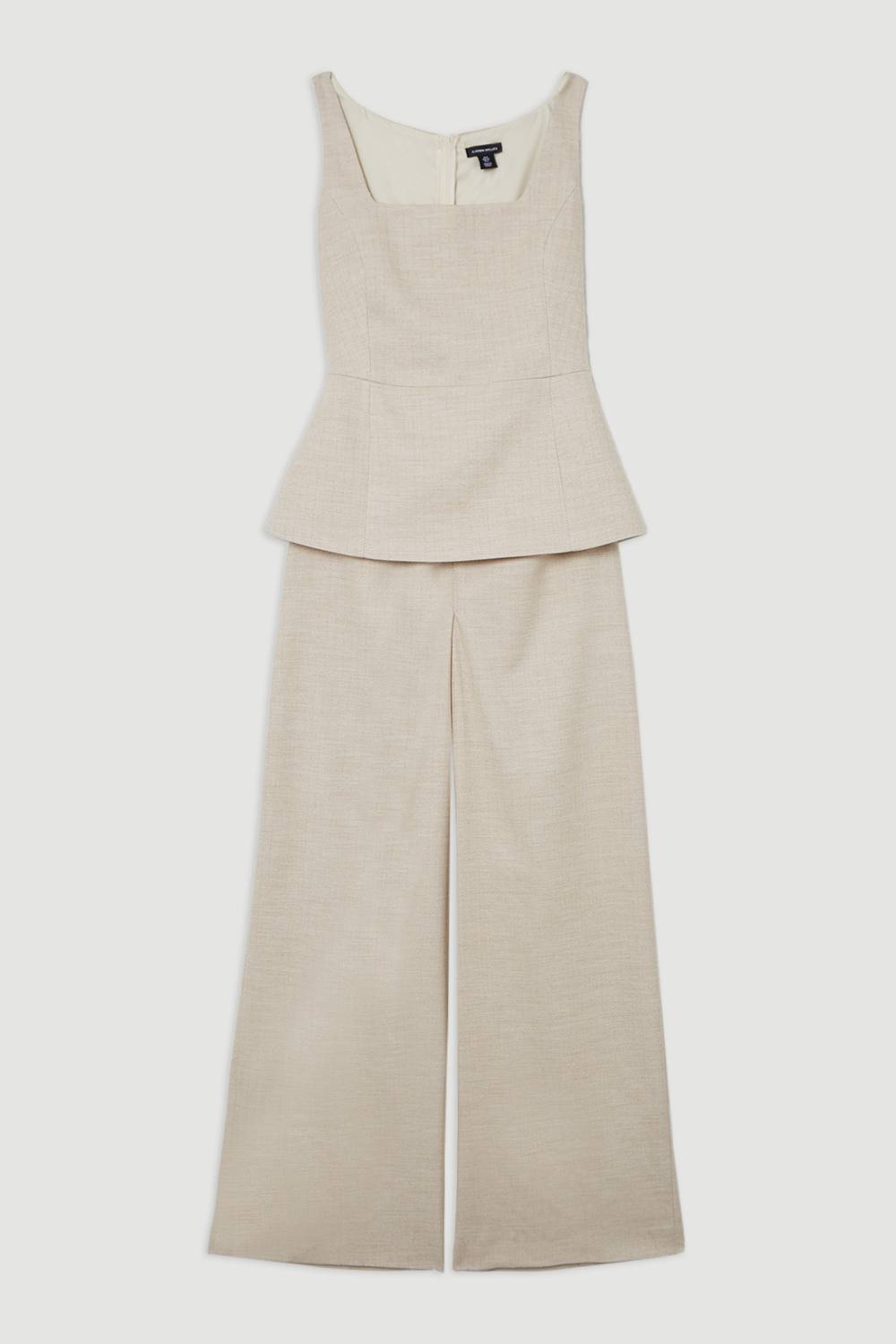 KarenMillen Combinaison tailleur à motif chevrons et jambes larges