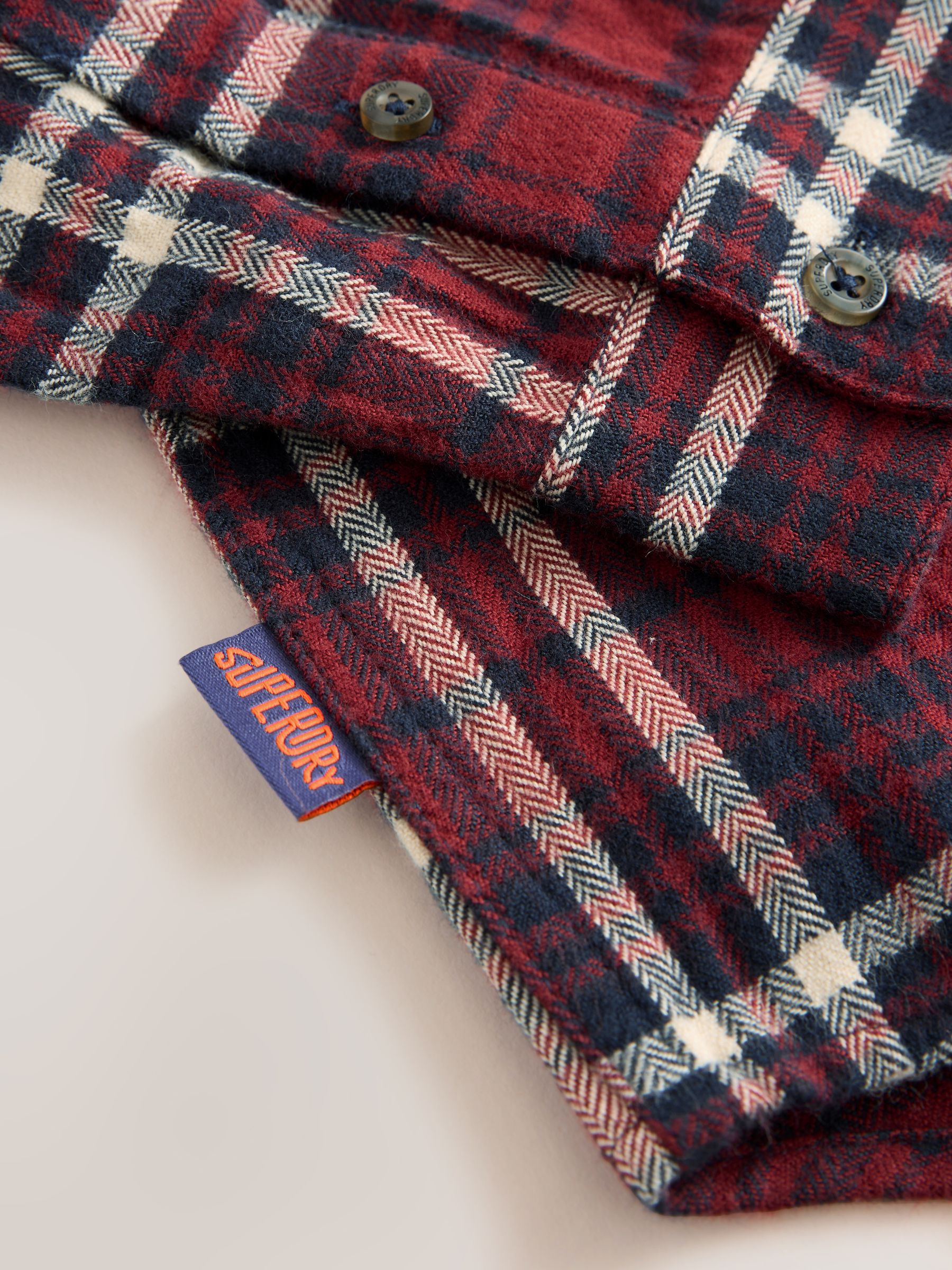 Rood - Geruit Superdry hemd