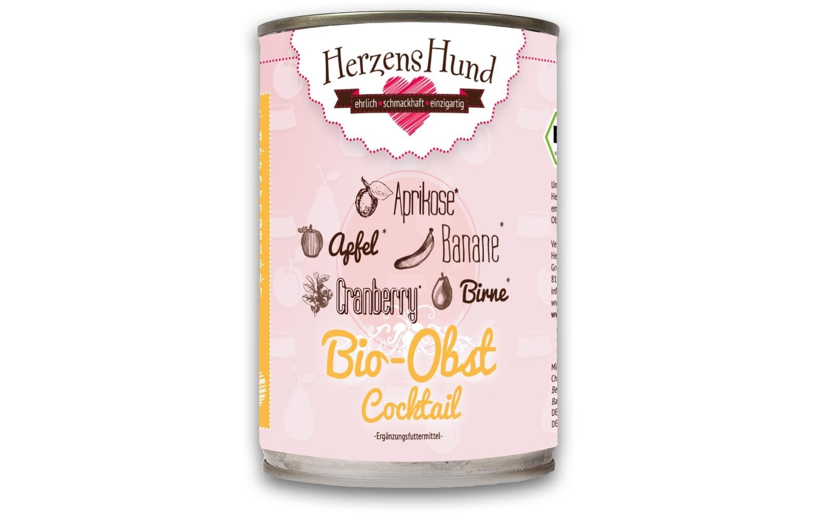 Hunde-Nahrungsergänzung Obstcocktail, 400gPremium Bio-Ergänzungsfuttermittel für erwachsene Hunde