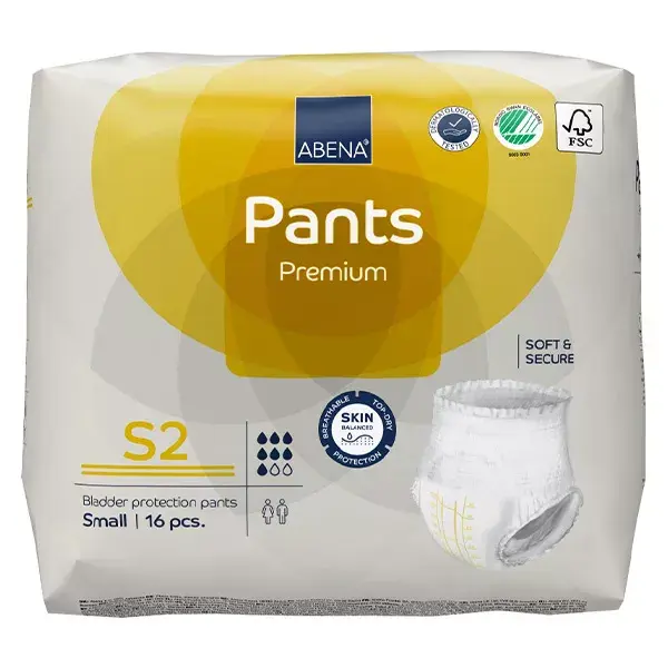 Calça Absorvente Premium Abena Frantex Tamanho P2 16 unidades