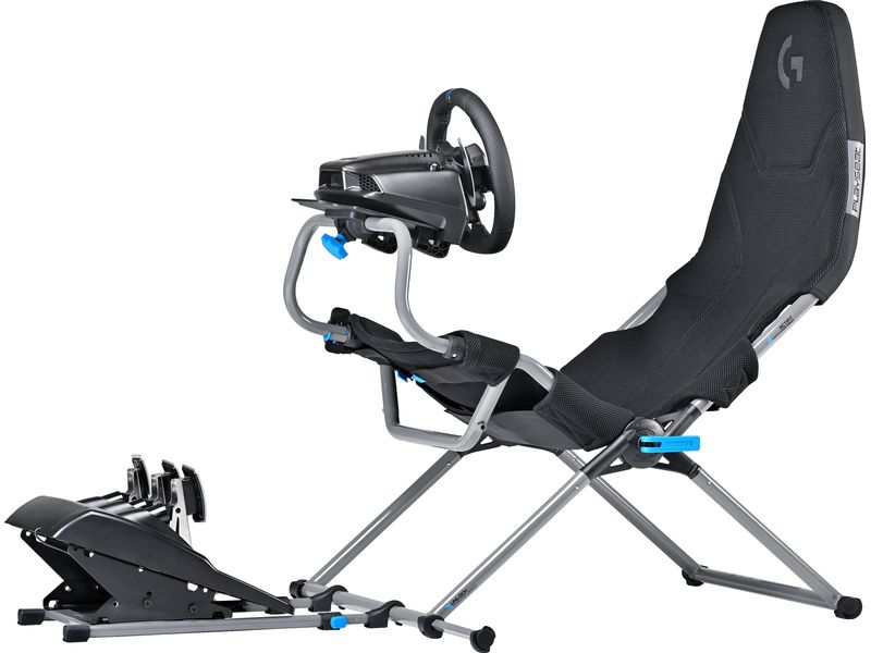 Playseat Challenge X – Logitech G Edition Grau/Schwarz Gaming-Stuhl mit zusammenklappbaren Design