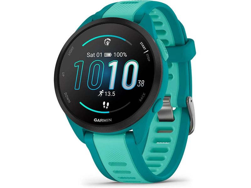 GARMIN Sportuhr Forerunner 165 Music Türkis Intelligente Laufuhr
