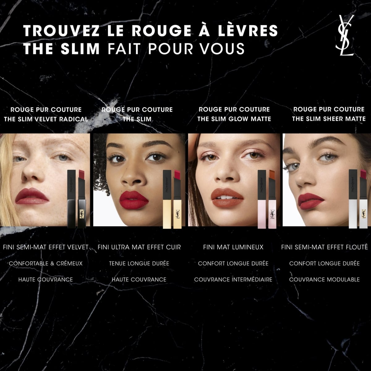 YVES SAINT LAURENT Rouge Pur Couture The Slim Rouge à Lèvres Ultra Mat