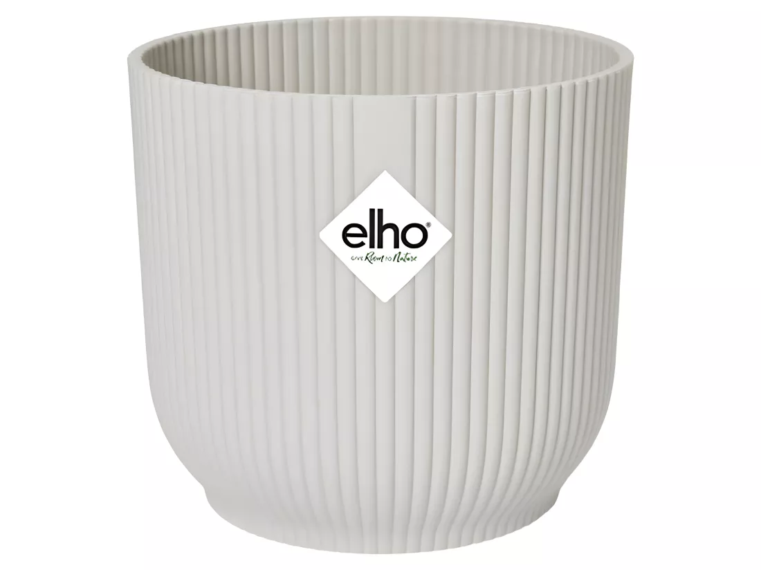 Pot De Fleurs Rond VIBES - Plastique - Ø22 - Blanc