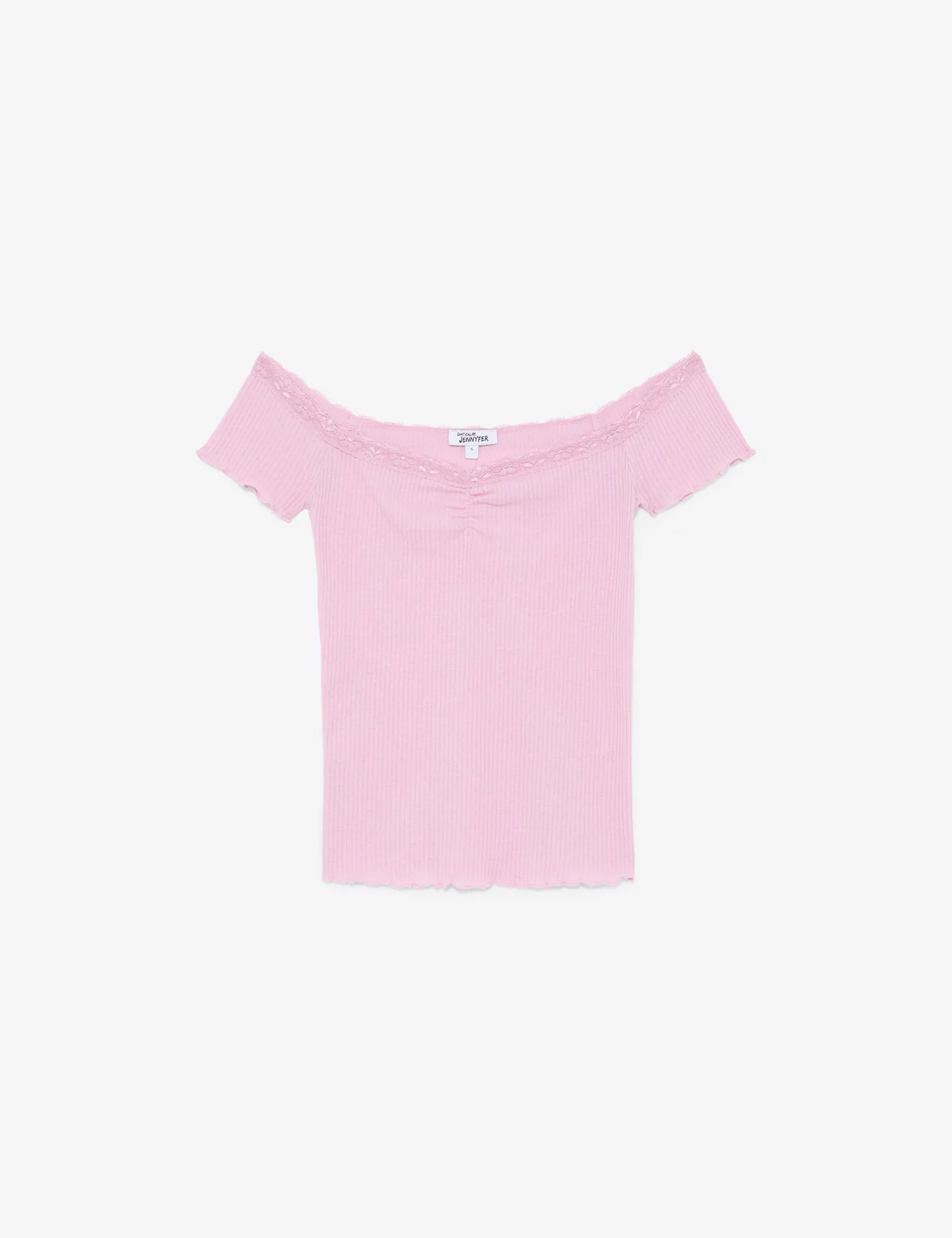 Top côtelé rose malabar