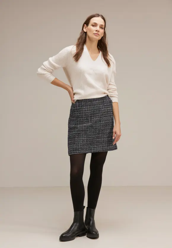 Bouclé Minirock - Black