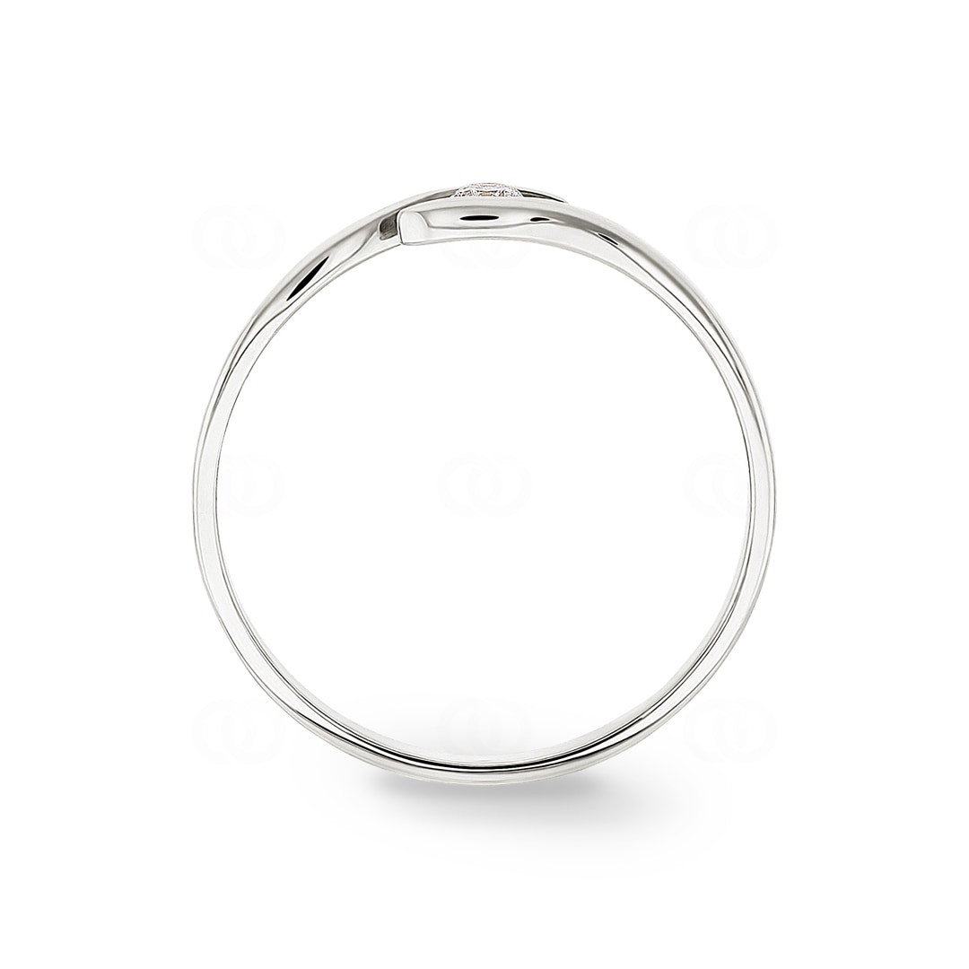 0.05 Karat Diamant Spannring 750/18 K Weissgold