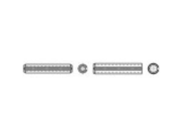 TOOLCRAFT 140871 Rørstifter (Ø x L) 10 mm x 70 mm Fjederstål 50 stk