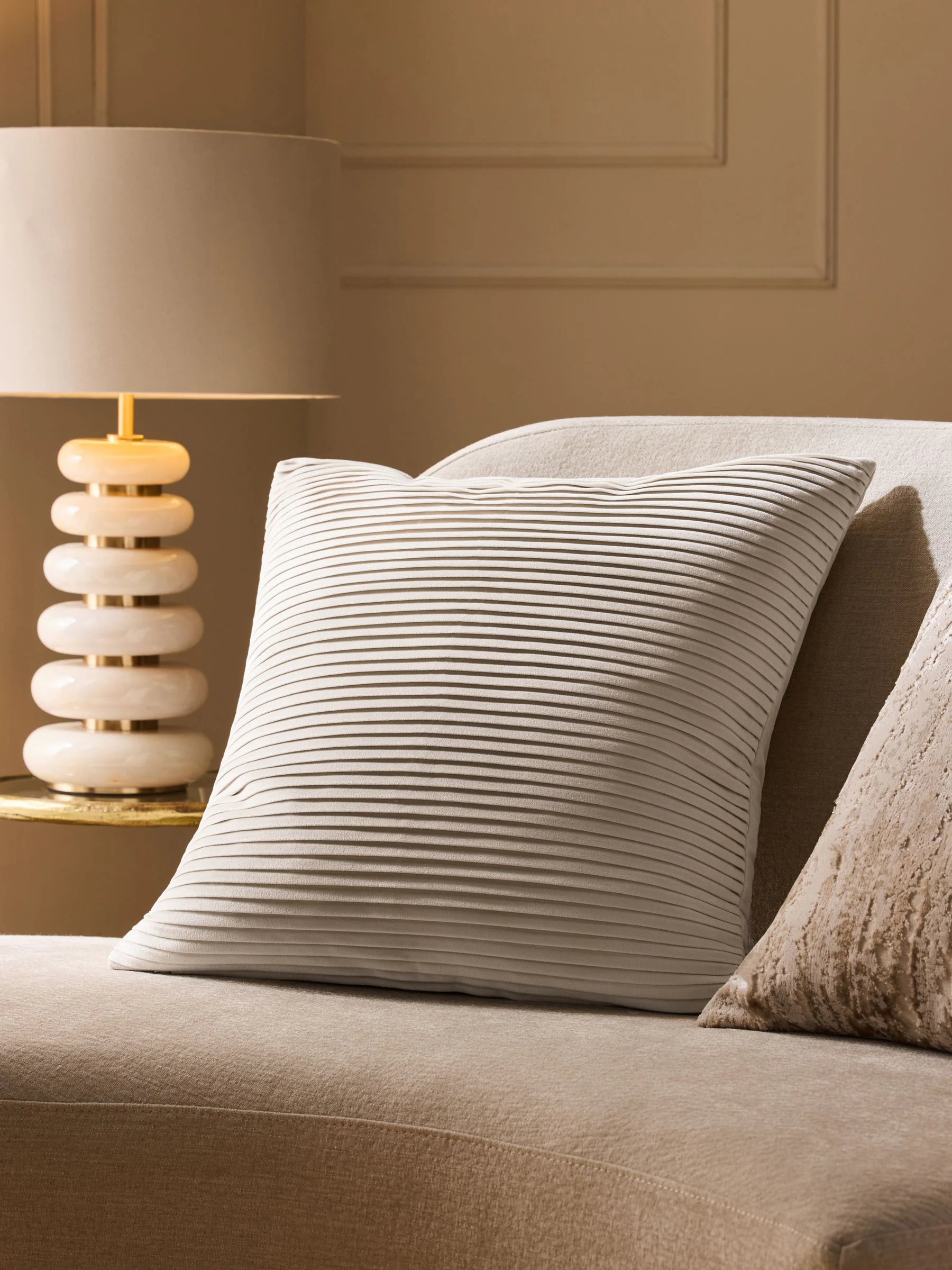 Velvet Pleat Cushion