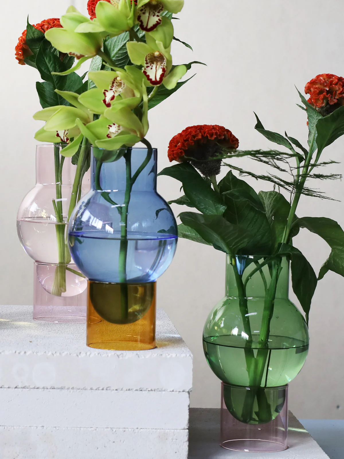 Studio About  Bubble Tube Large vase, grøn - H27 cm.
