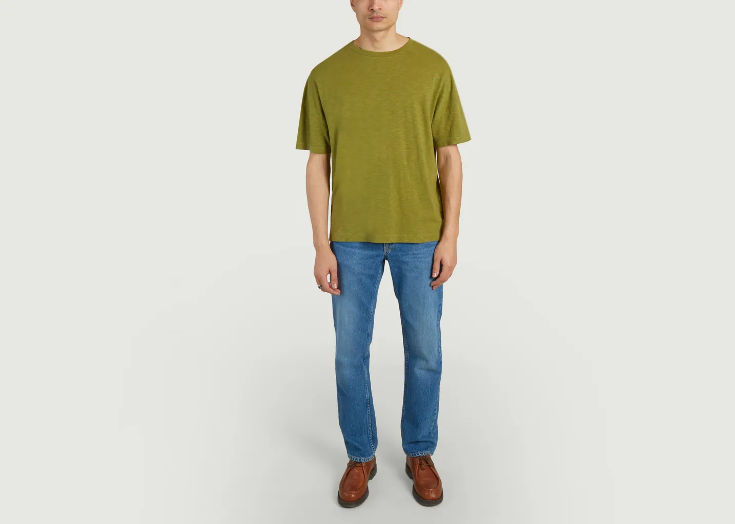 T-shirt droit en coton Bysapick American Vintage