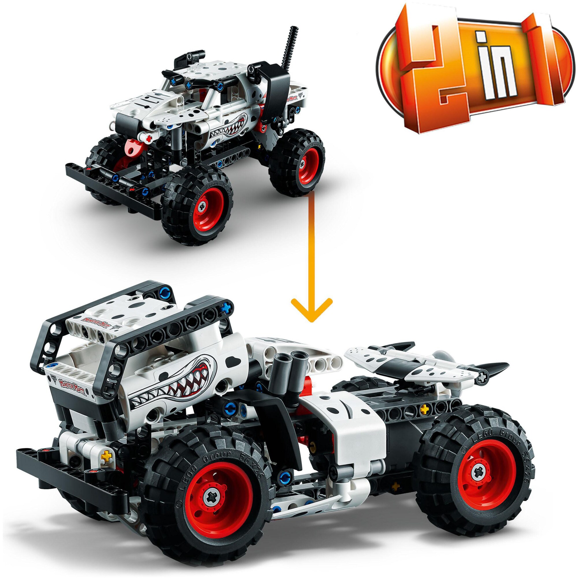 LEGO Konstruktionsspielzeug Technic Monster Jam Monster Mutt Dalmatian