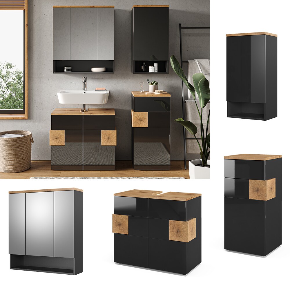 Vicco Badmöbel Set Eden Spiegelschrank Unterschrank Hängeschrank Hochschrank ANT