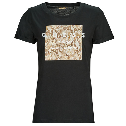 Guess - SS RN PYTHON TEE - Noir