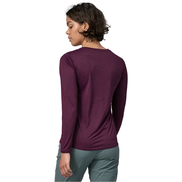 T-shirt randonnée PATAGONIA W'S L/S CAP COOL DAILY GRAPHIC SHIRT RIDGE RISE STRIPE/NIGHT PLUM X-DYE
