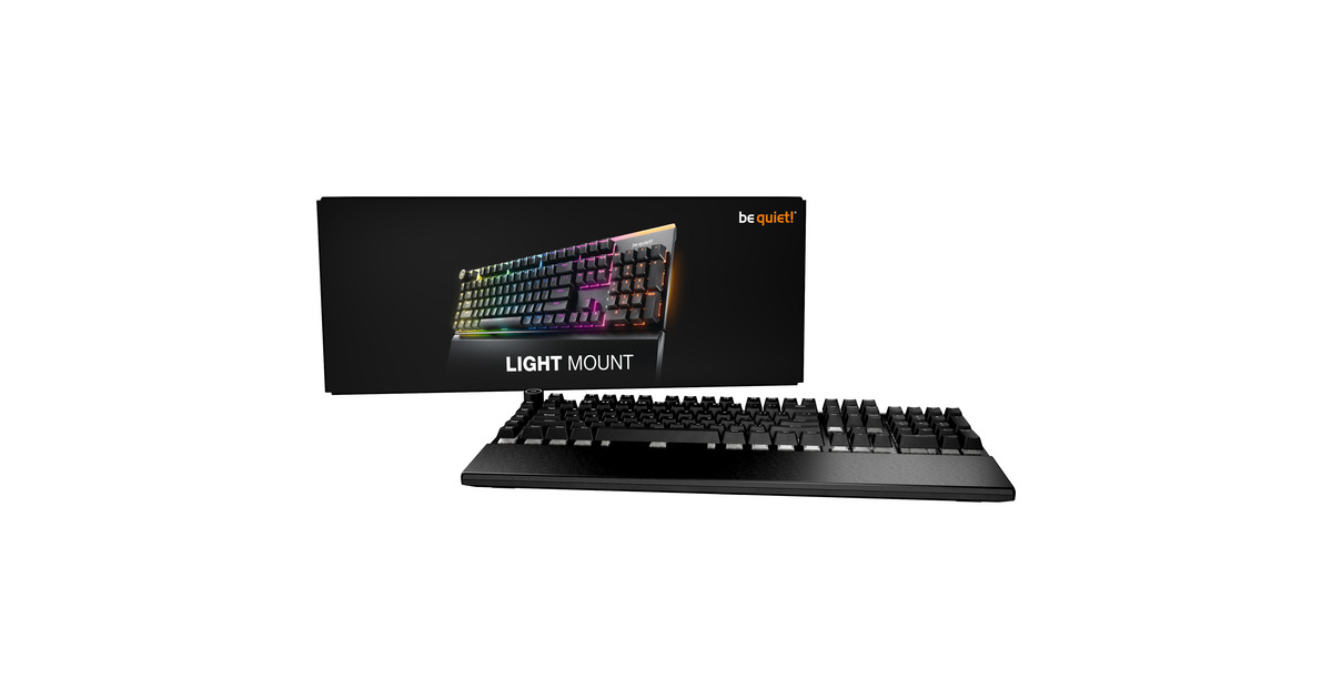 be quiet!Light Mount Silent Linear, gaming toetsenbord  (Zwart, US lay-out, be quiet! Silent Linear, ARGB, PBT double-shot Keycaps)