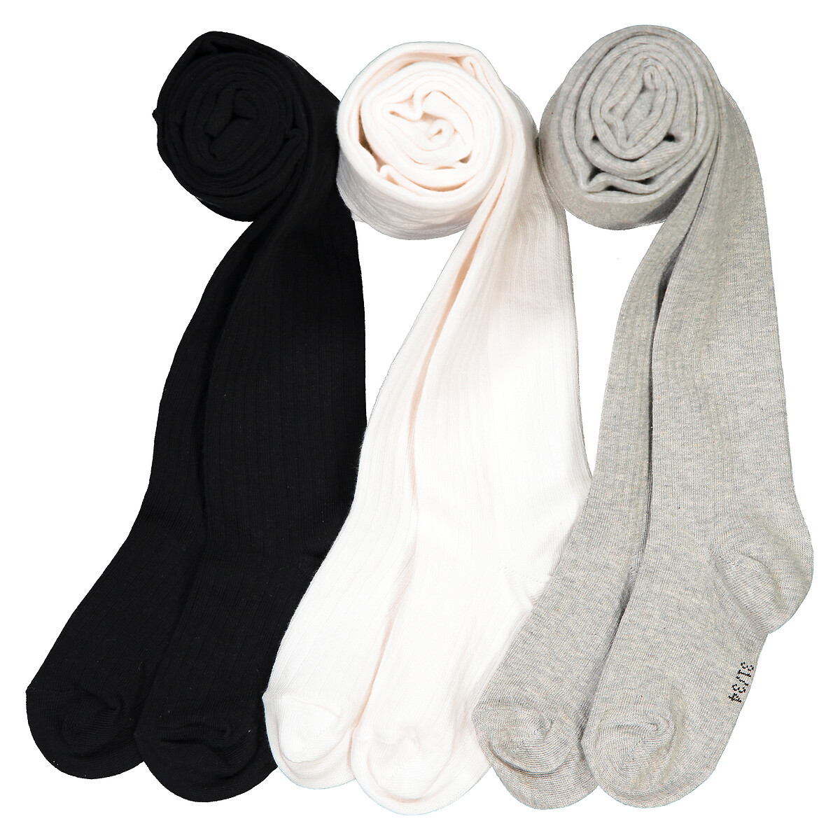 COLEÇÃO LA REDOUTE<br>Conjunto de 3 meias-calças caneladas