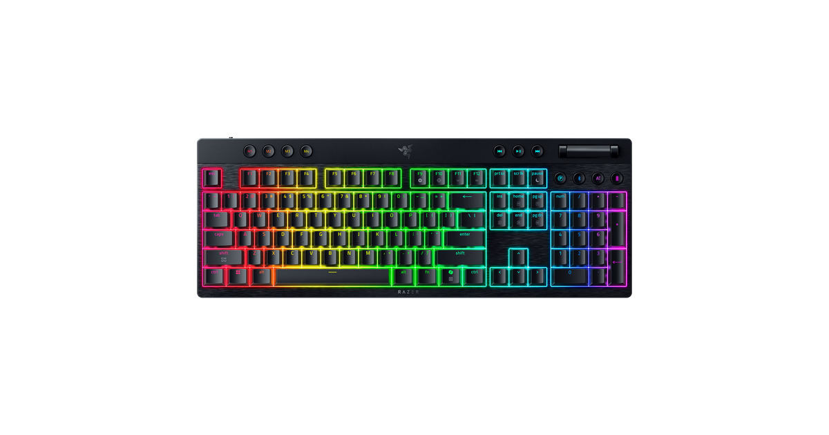 RazerBlackWidow V4 HyperSpeed, gaming toetsenbord  (Zwart, US lay-out, Razer Low-Profile Green, RGB leds, PBT double-shot)