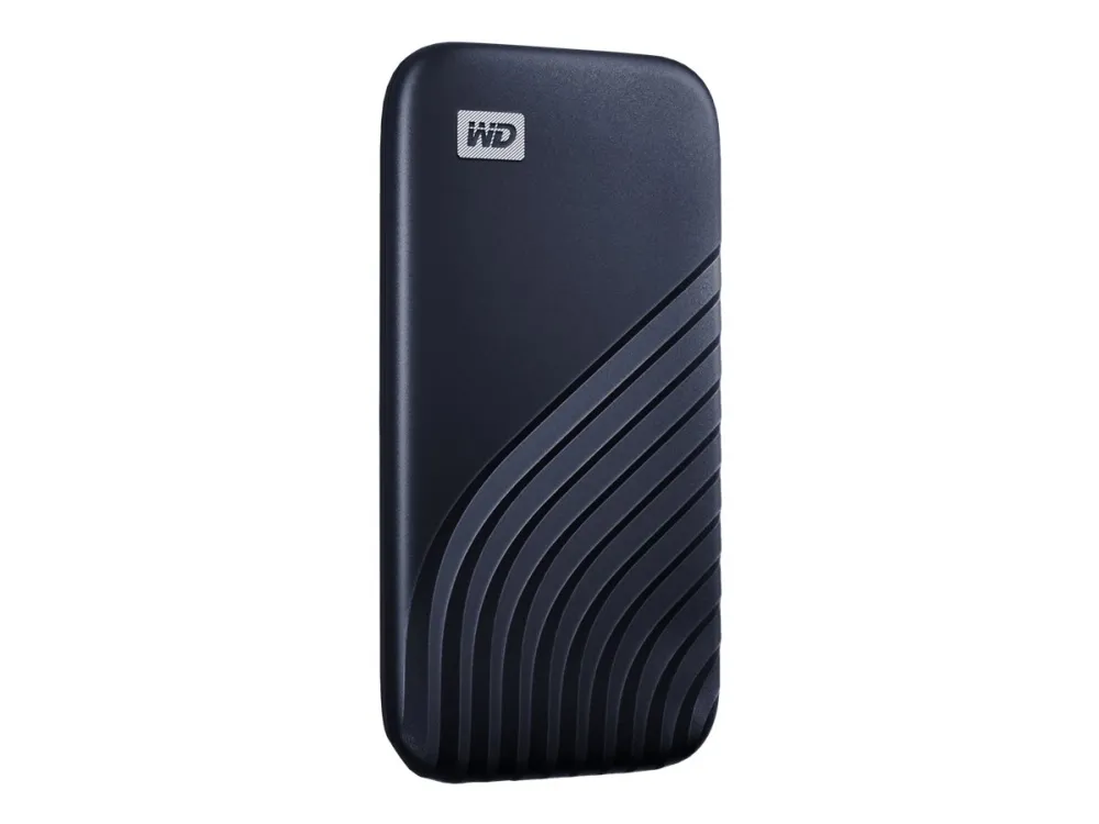WD My Passport SSD WDBAGF0020BBL - SSD - krypteret - 2 TB - ekstern (bærbar) - USB 3.2 Gen 2 (USB-C stikforbindelse) - 256-bit AES - midnatsblå