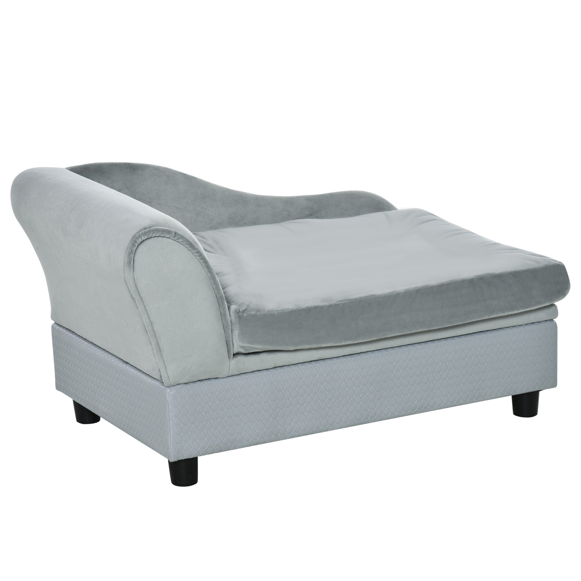 PawHut Hundesofa hellblau 76 x 45 x 41,5 cm (BxTxH)